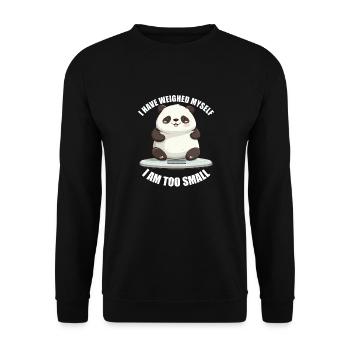 I've weighed myself too little panda - Unisex Sweatshirt - black - Front - Alina (178cm) & Michal (187cm)