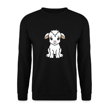 Citation humour petite chèvre - Sweat-shirt Unisexe - noir - Devant - Alina (178cm) & Michal (187cm)