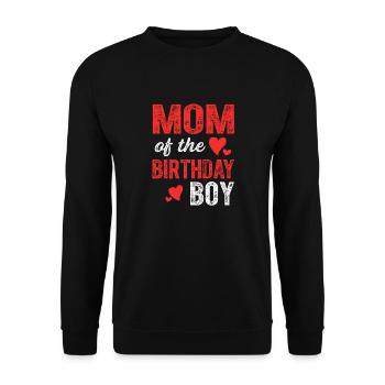 Mom Of The Birthday Boy Mother Of The Birthday Boy - Unisex Sweatshirt - black - Front - Alina (178cm) & Michal (187cm)