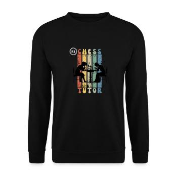 Number One Chess Tutor - Gift Idea For Chess Teach - Unisex Sweatshirt - black - Front - Alina (178cm) & Michal (187cm)