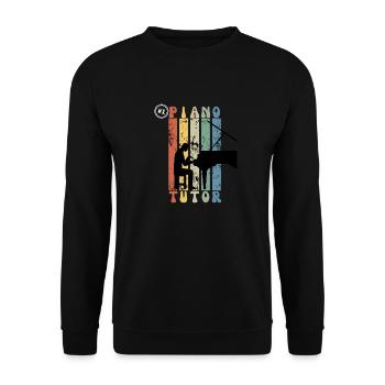 Number One Piano Tutor - Gift Idea For Piano Teach - Unisex Sweatshirt - black - Front - Alina (178cm) & Michal (187cm)