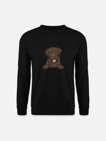 Chocolate Labrador Retriever Dog - Unisex Sweatshirt - black