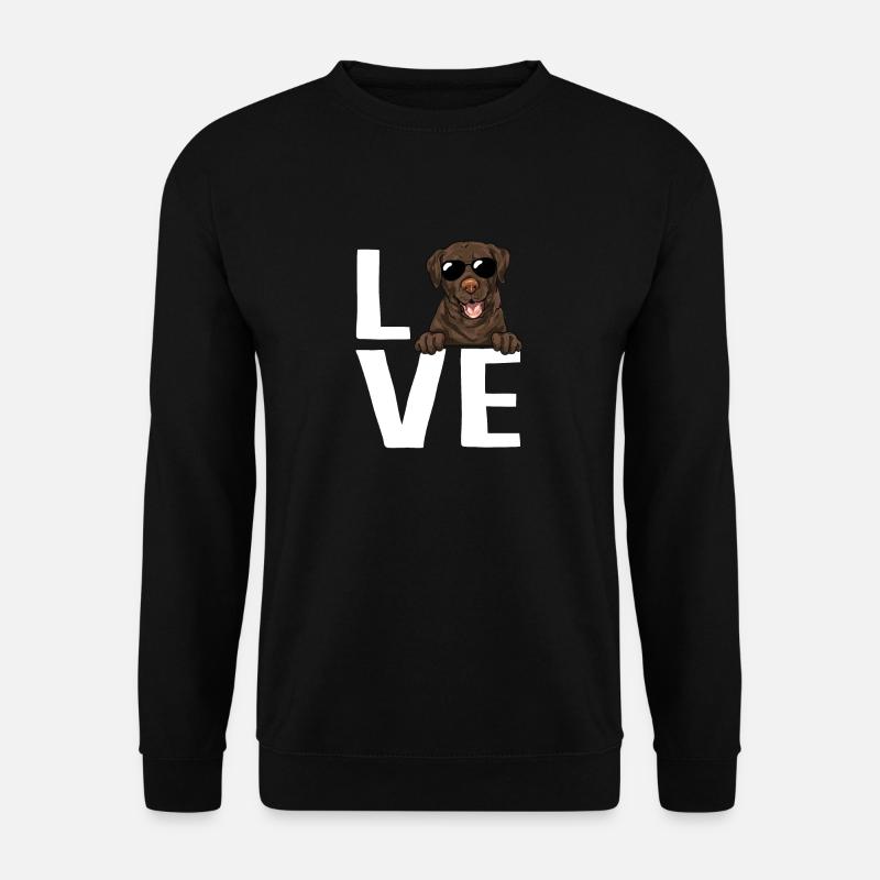Chien Labrador Retriever chocolat - Sweat-shirt Unisexe - noir