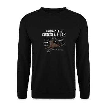 Chocolate Labrador Retriever Hund - Unisex Pullover - Schwarz - Vorne - Alina (178cm) & Michal (187cm)
