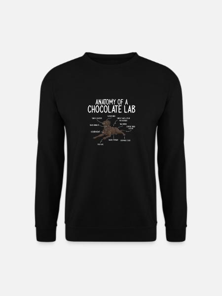 Chocolate Labrador Retriever Dog - Unisex Sweatshirt - black