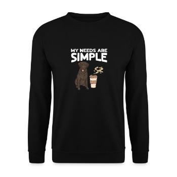 Chocolate Labrador Retriever Hund - Unisex Pullover - Schwarz - Vorne - Alina (178cm) & Michal (187cm)