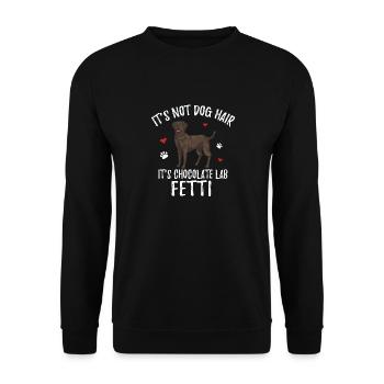 Chocolate Labrador Retriever Hund - Unisex Pullover - Schwarz - Vorne - Alina (178cm) & Michal (187cm)