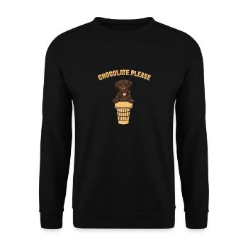 Chocolate Labrador Retriever Hund - Unisex Pullover - Schwarz - Vorne - Alina (178cm) & Michal (187cm)