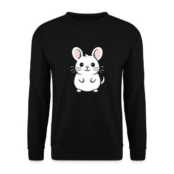 Petit chinchilla mignon - Sweat-shirt Unisexe - noir - Devant - Alina (178cm) & Michal (187cm)