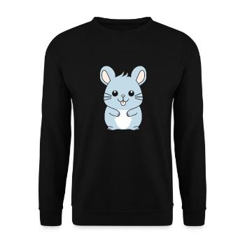 Petit chinchilla mignon - Sweat-shirt Unisexe - noir - Devant - Alina (178cm) & Michal (187cm)