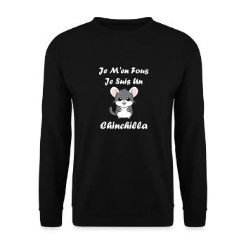 Petit chinchilla mignon - Sweat-shirt Unisexe - noir - Devant - Alina (178cm) & Michal (187cm)