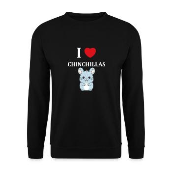 Petit chinchilla mignon - Sweat-shirt Unisexe - noir - Devant - Alina (178cm) & Michal (187cm)
