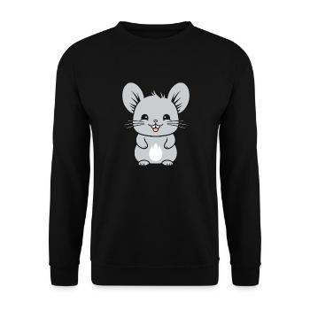 Petit chinchilla mignon - Sweat-shirt Unisexe - noir - Devant - Alina (178cm) & Michal (187cm)