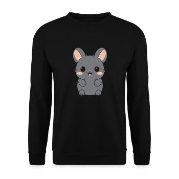 Petit chinchilla mignon - Sweat-shirt Unisexe - noir - Devant - Alina (178cm) & Michal (187cm)