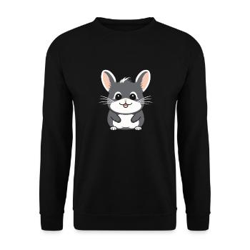 Petit chinchilla mignon - Sweat-shirt Unisexe - noir - Devant - Alina (178cm) & Michal (187cm)