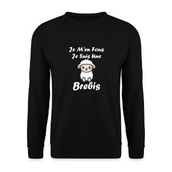 Bébé mouton petit brebis - Sweat-shirt Unisexe - noir - Devant - Alina (178cm) & Michal (187cm)