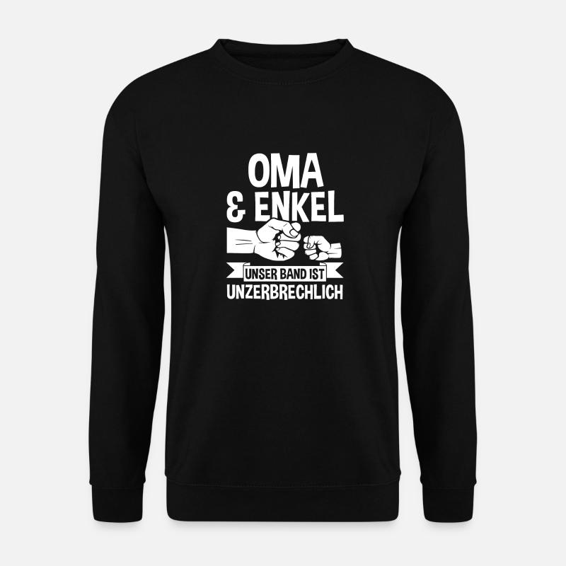 Oma Großmutter und Enkel - Unisex Pullover - Schwarz