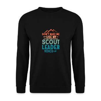 Hear My Scout Leader Voice: Commanding Tee - Unisex Pullover - Schwarz - Vorne - Alina (178cm) & Michal (187cm)