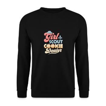 Maître des biscuits : T-shirt de vente Girl Scout - Sweat-shirt Unisexe - noir - Devant - Alina (178cm) & Michal (187cm)
