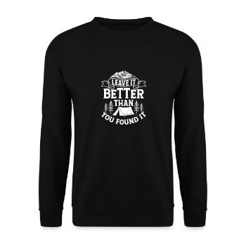 L’héritage du scout : Améliorer le monde - Sweat-shirt Unisexe - noir - Devant - Alina (178cm) & Michal (187cm)