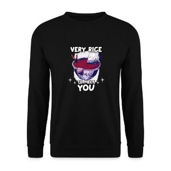Mignon motif sushi nigiri hommes et femmes - Sweat-shirt Unisexe - noir - Devant - Alina (178cm) & Michal (187cm)