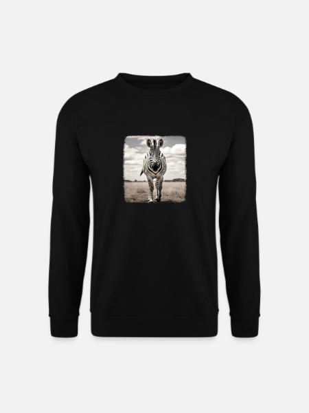 Zebras realistic Zebra - Unisex Sweatshirt - black