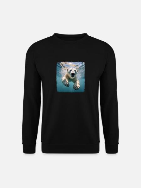 Eisbären realistic Eisbär - Unisex Pullover - Schwarz