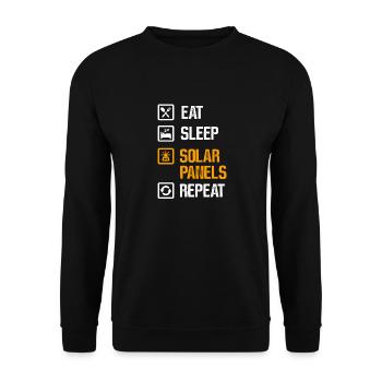 Solar Panel Solar Energy Solar Power - Unisex Sweatshirt - black - Front - Alina (178cm) & Michal (187cm)