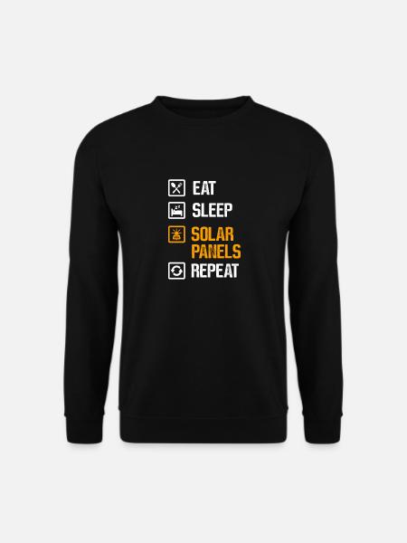Solarmodul Solarenergie Solarstrom - Unisex Pullover - Schwarz