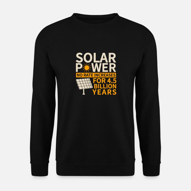Solarmodul Solarenergie Solarstrom - Unisex Pullover - Schwarz
