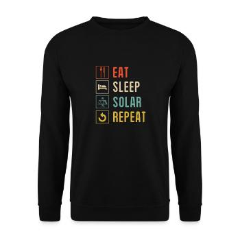 Solar Panel Solar Energy Solar Power - Unisex Sweatshirt - black - Front - Alina (178cm) & Michal (187cm)