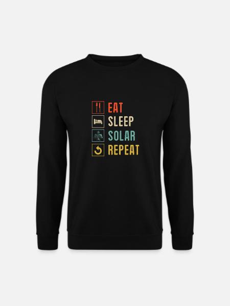 Solarmodul Solarenergie Solarstrom - Unisex Pullover - Schwarz