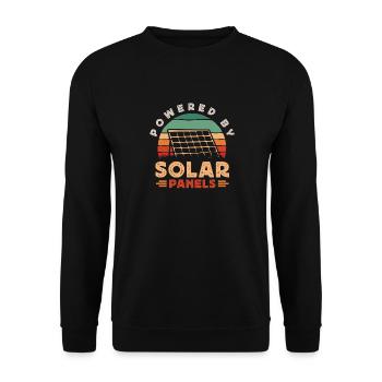 Solar Panel Solar Energy Solar Power - Unisex Sweatshirt - black - Front - Alina (178cm) & Michal (187cm)
