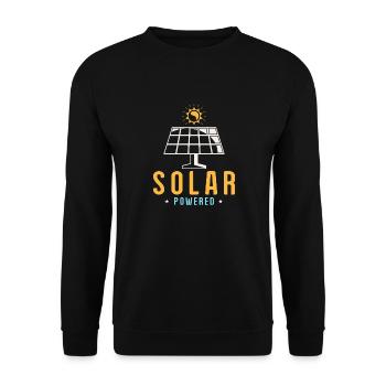 Solar Panel Solar Energy Solar Power - Unisex Sweatshirt - black - Front - Alina (178cm) & Michal (187cm)