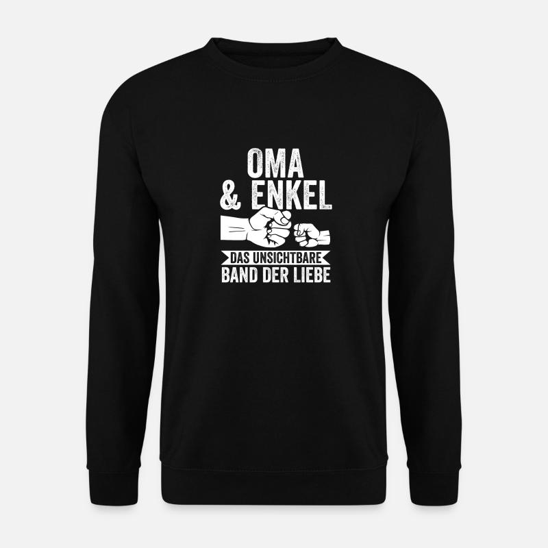 Oma Großmutter und Enkel - Unisex Pullover - Schwarz