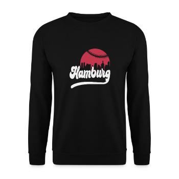 Ligne d’horizon du baseball Hambourg - Sweat-shirt Unisexe - noir - Devant - Alina (178cm) & Michal (187cm)