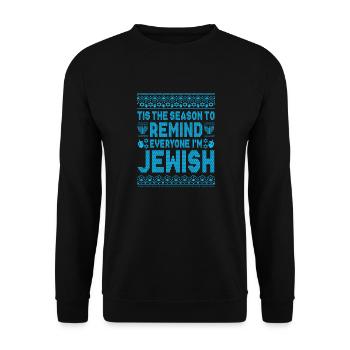 Happy Chrismukkah Christmas Hanukkah Xmas - Unisex Sweatshirt - black - Front - Alina (178cm) & Michal (187cm)