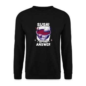 Kawaii Japon ramen fan lover nigiri maki - Sweat-shirt Unisexe - noir - Devant - Alina (178cm) & Michal (187cm)