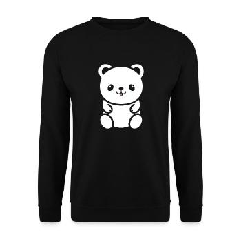 Little teddy bear teddy bear - Unisex Sweatshirt - black - Front - Alina (178cm) & Michal (187cm)