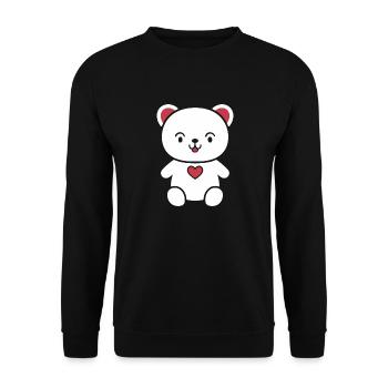 Little teddy bear teddy bear - Unisex Sweatshirt - black - Front - Alina (178cm) & Michal (187cm)