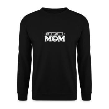 Taekwondo Mom Martial Arts Training - Unisex Sweatshirt - black - Front - Alina (178cm) & Michal (187cm)