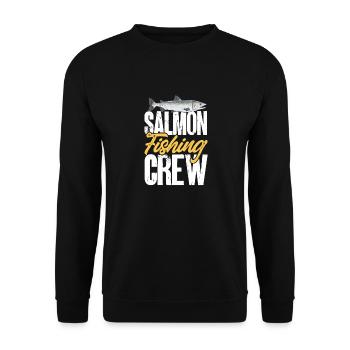 Pêche au saumon Pêcheur de saumon - Sweat-shirt Unisexe - noir - Devant - Alina (178cm) & Michal (187cm)