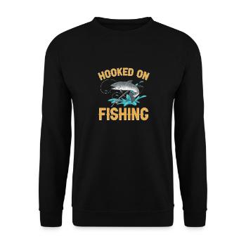 Pêche au saumon Pêcheur de saumon - Sweat-shirt Unisexe - noir - Devant - Alina (178cm) & Michal (187cm)