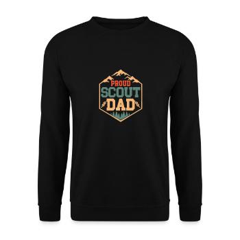 Scout Dad : le t-shirt de supporter ultime - Sweat-shirt Unisexe - noir - Devant - Alina (178cm) & Michal (187cm)