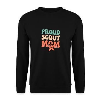 Toujours une maman scoute : un t-shirt de soutien indéfectible - Sweat-shirt Unisexe - noir - Devant - Alina (178cm) & Michal (187cm)