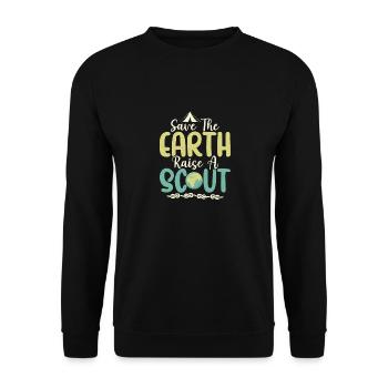 Scout Earth Champions: Raising Awareness Tee - Unisex Sweatshirt - black - Front - Alina (178cm) & Michal (187cm)