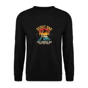 Epic Scout Dad : T-shirt plus cool que la moyenne - Sweat-shirt Unisexe - noir - Devant - Alina (178cm) & Michal (187cm)
