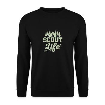 Scout Life Adventure: Exploring Boundaries Tee - Unisex Sweatshirt - black - Front - Alina (178cm) & Michal (187cm)