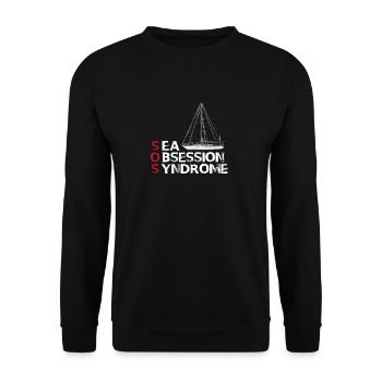 vêtements de voile hobby marin marin capitaine - Sweat-shirt Unisexe - noir - Devant - Alina (178cm) & Michal (187cm)