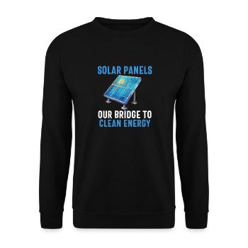 Solarpanel-Installateur Techniker Männer Erneuerbar - Unisex Pullover - Schwarz - Vorne - Alina (178cm) & Michal (187cm)